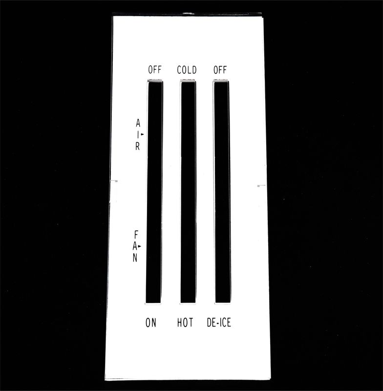 1969 Camaro White w/o AC, Heater Only Control Lens