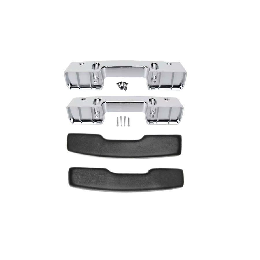 1967 Camaro &amp; Firebird / 1965-67 Chevy II Nova Standard  Arm Rest Bases &amp; Vinyl Wrapped Pad Kit w/Screws