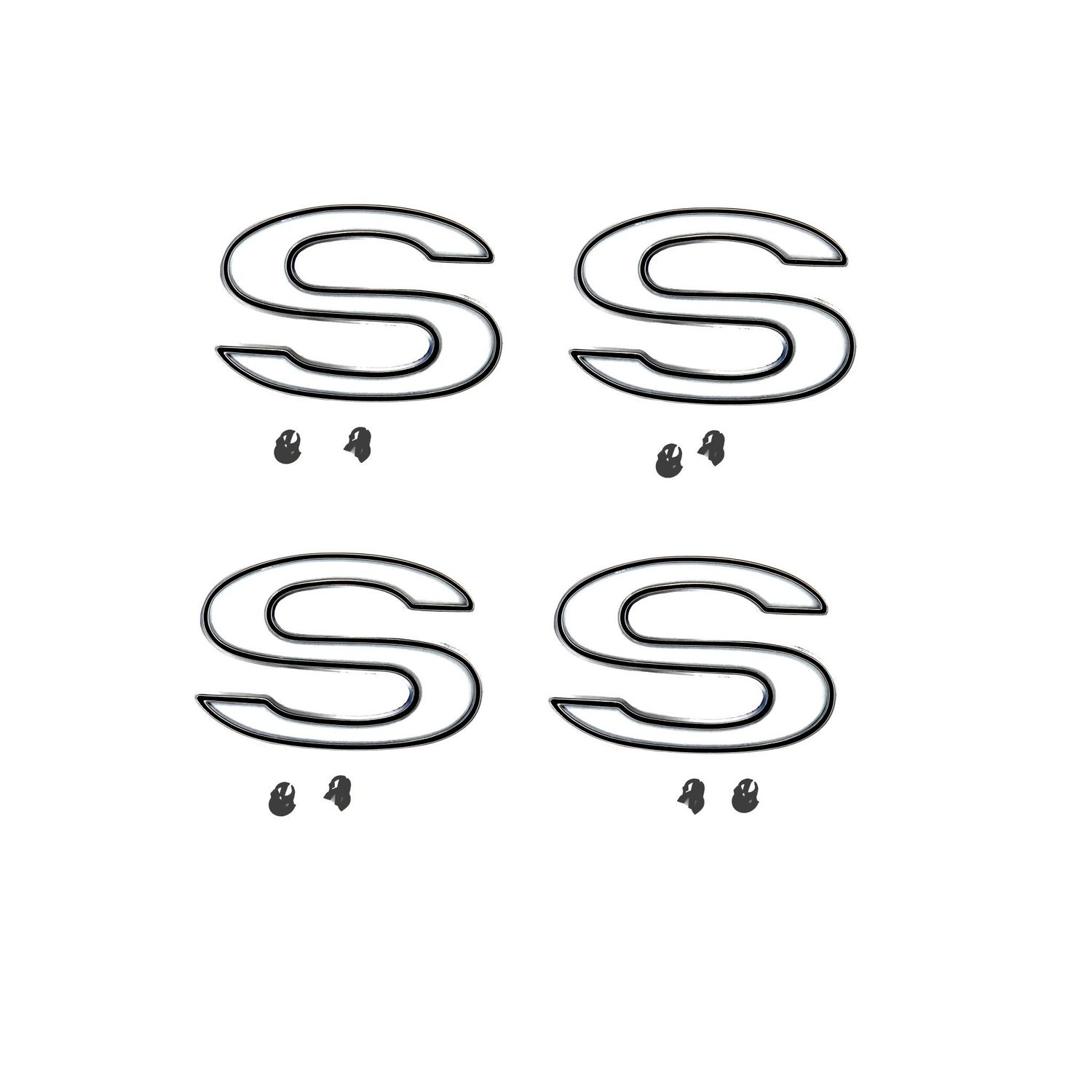 1969-72 Chevelle &quot;SS&quot; Fender Emblem 4 PC