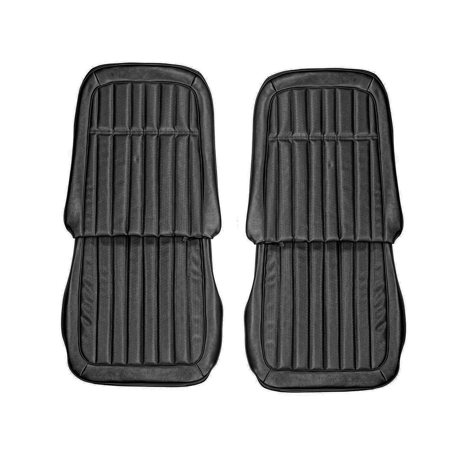 1969 Camaro Deluxe Front Bucket Seat Covers - Black