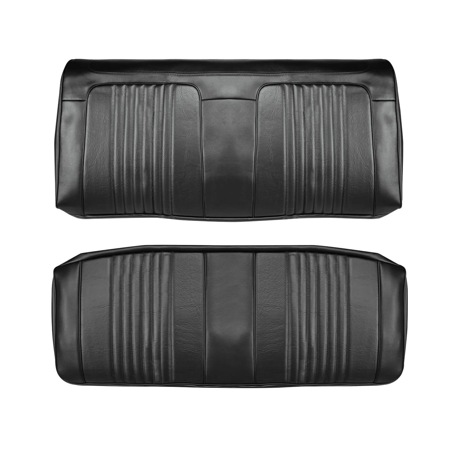 1971-72 Chevelle Coupe Rear Seat Upholstery - Black