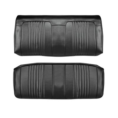 1971-72 Chevelle Coupe Rear Seat Upholstery - Black
