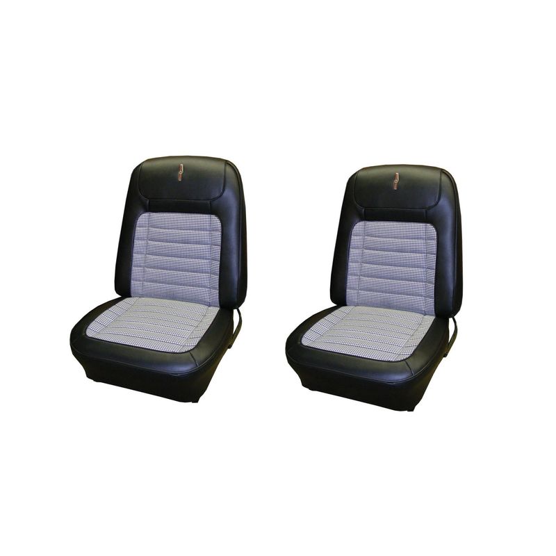 1968 Camaro Front Bucket Houndstooth Seat Covers - Black 1968 Camaro Front Bucket Houndstooth Seat Covers - Black