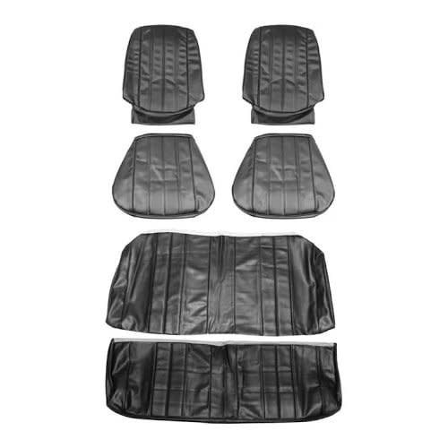 1966 Chevelle Front Bucket &amp; Rear Seat Covers - Black