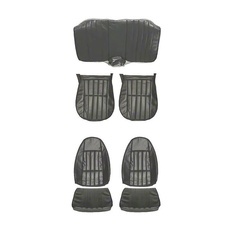1980-81 Camaro Front Bucket Seats and Rear Seat Covers -Black
