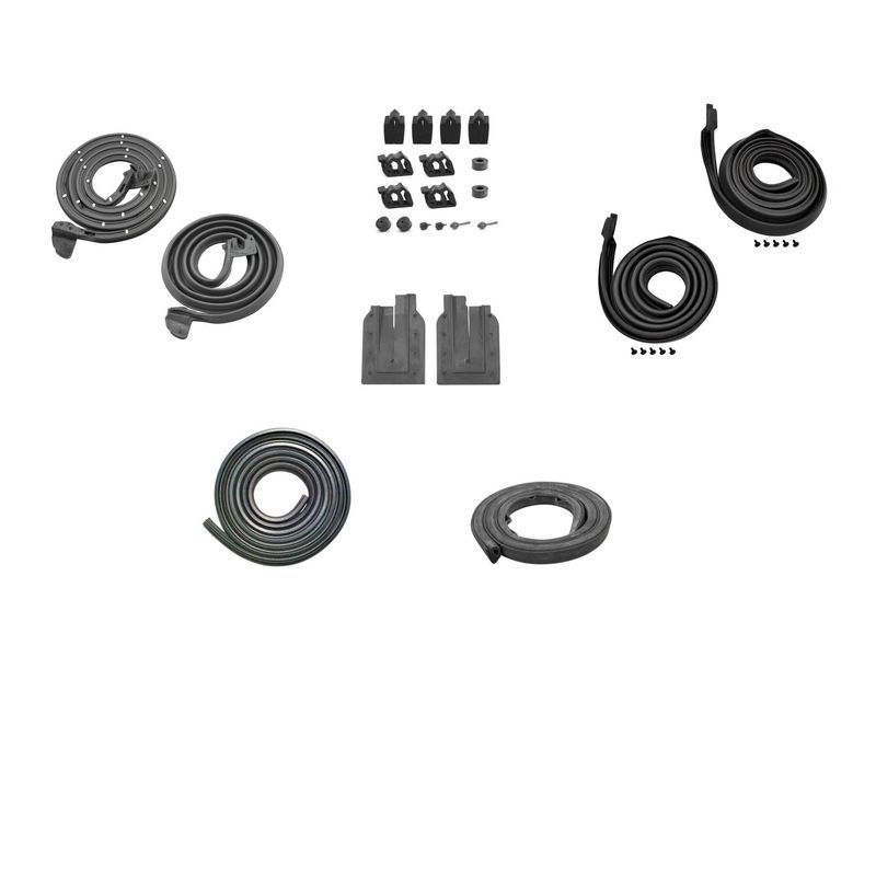 1966-67 Chevelle Hardtop Weatherstrip Kit w/o Windowfelt