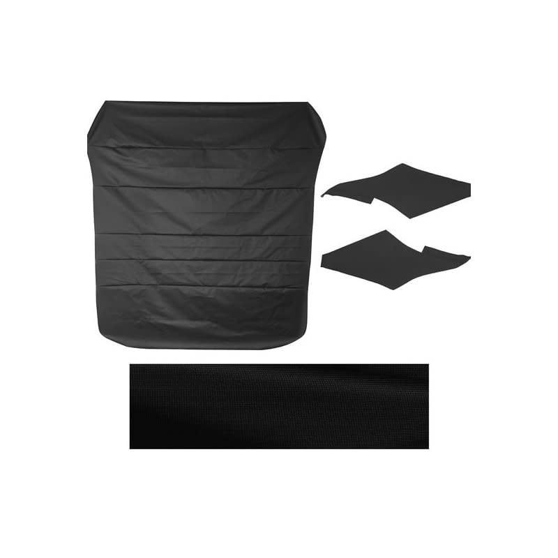 1968-69 Chevelle 6-Bow Headliner &amp; Sail Panel Kit w/Visor Material - Black