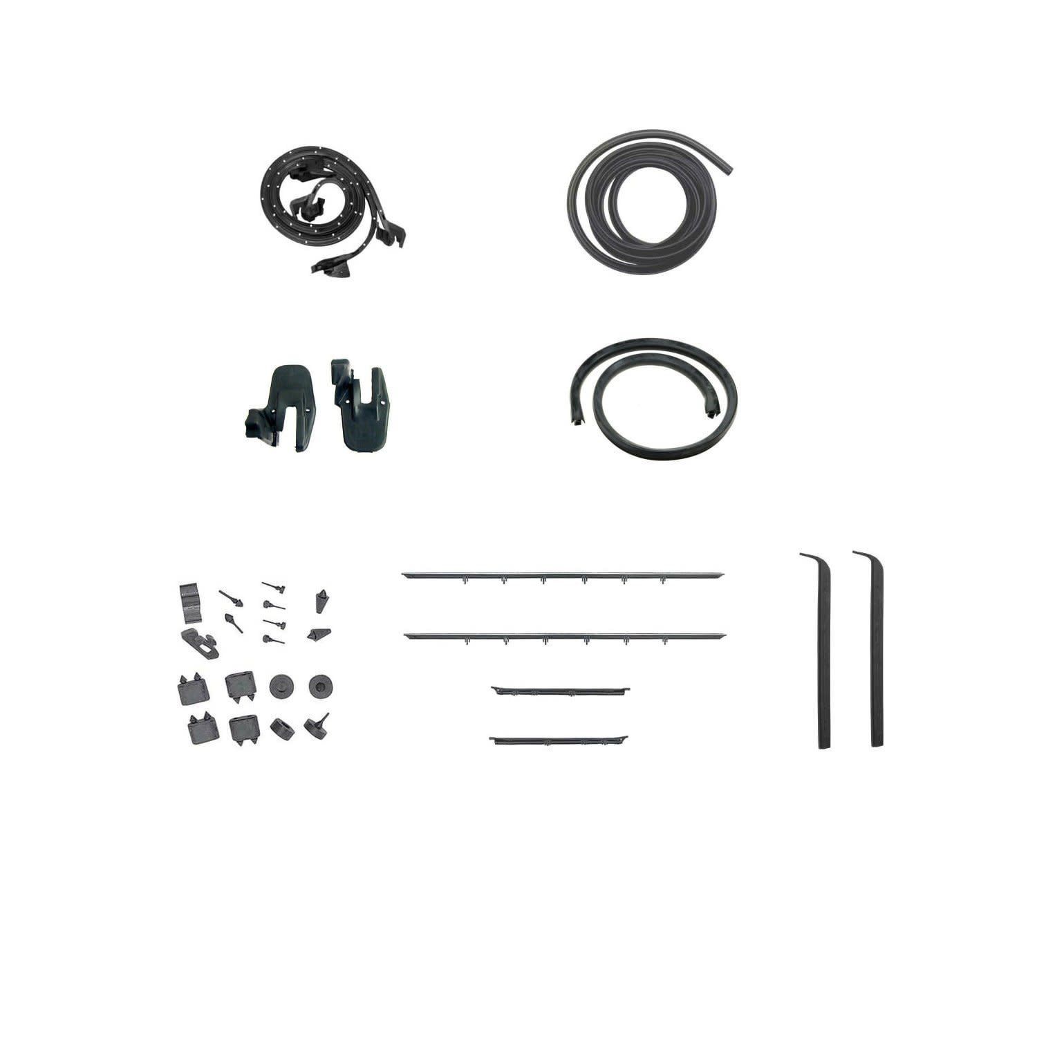 1968-69 Camaro Weatherstrip Kit Conv 4-Pc OE Style Felts