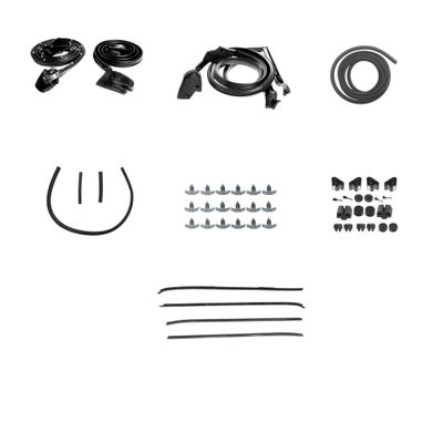 1970-81 Camaro Firebird Hardtop Weatherstrip Kit w/ 4-Piece Felts w/o Chrome Bead