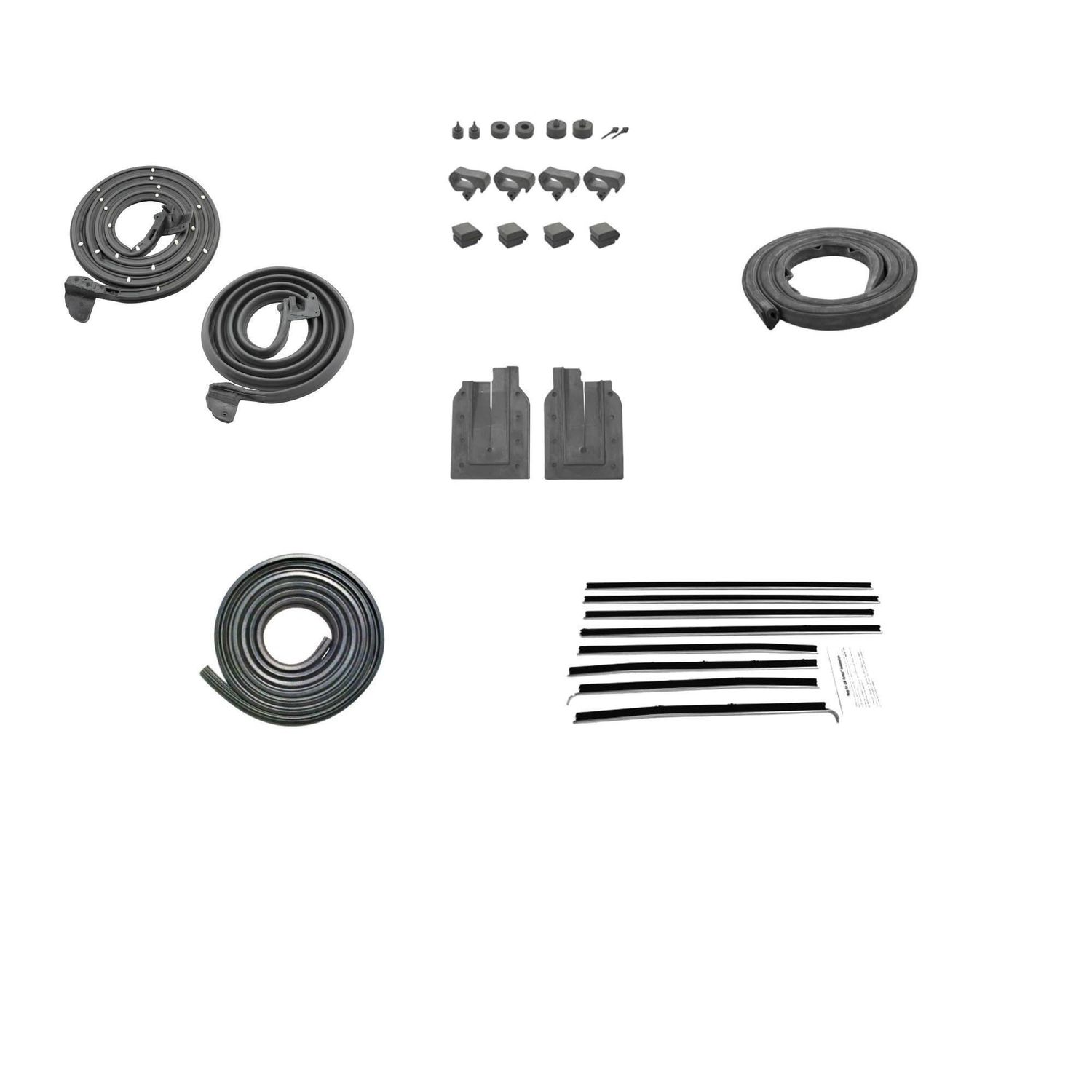 1967 Chevelle  Convertible Weatherstrip Kit Reproduction Style 8Pc Felts