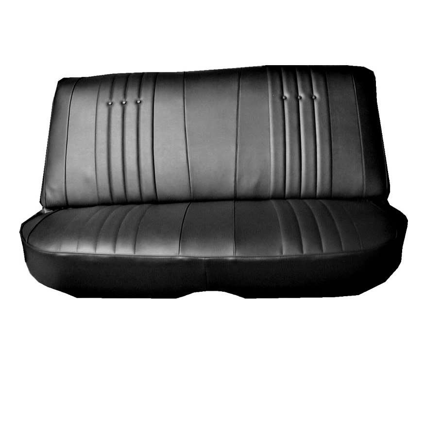 1968 Chevelle Rear  Coupe Set Upholstery - Black