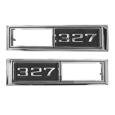 1968 Chevelle &quot;327&quot; Fender Side Bezel -Pair