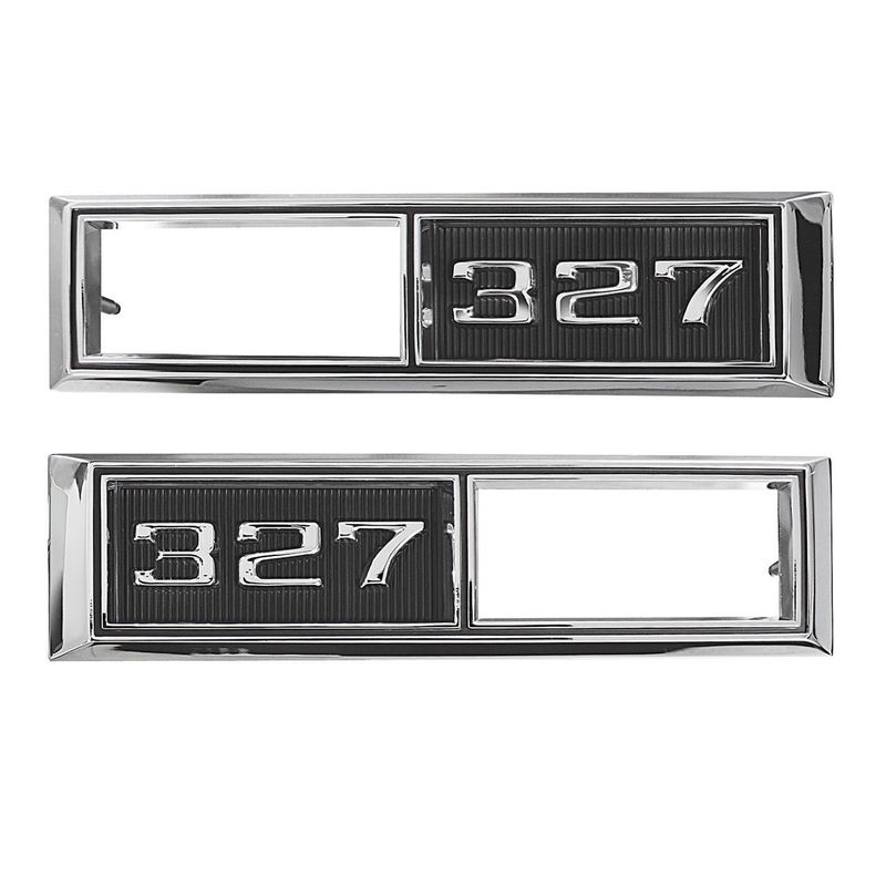 1968 Chevelle &quot;327&quot; Fender Side Bezel -Pair