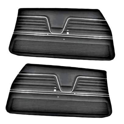 1969 Chevelle Front Pre-Assembled Door Panel - Black - Pair