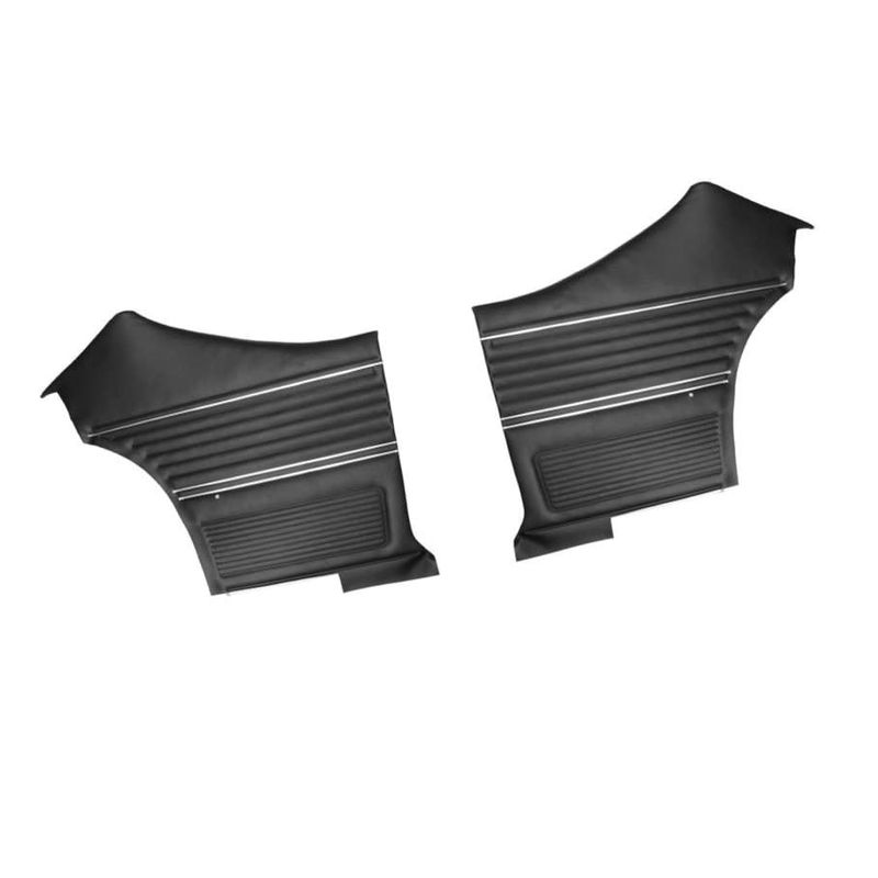 1969 Chevelle Rear Coupe Pre-Assembled Door Panel Black