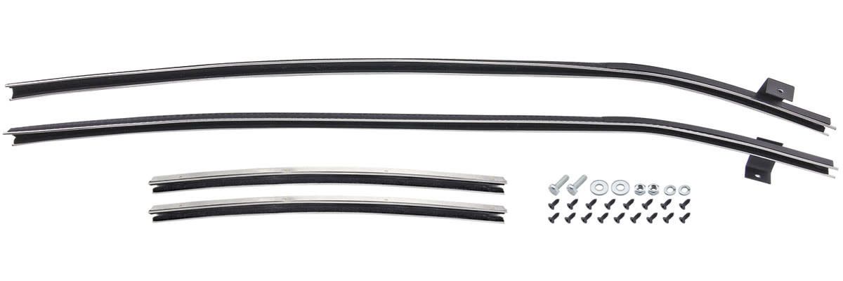 1966-67 Chevelle 2-Dr Sedan Quarter Window Channel Set - Un-Beaded and Functional