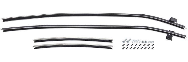 1966-67 Chevelle 2-Dr Sedan Quarter Window Channel Set - Un-Beaded and Functional