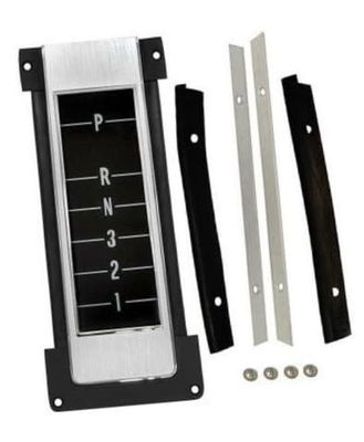 1971-72 Chevelle Console Shift Plate -White Letters