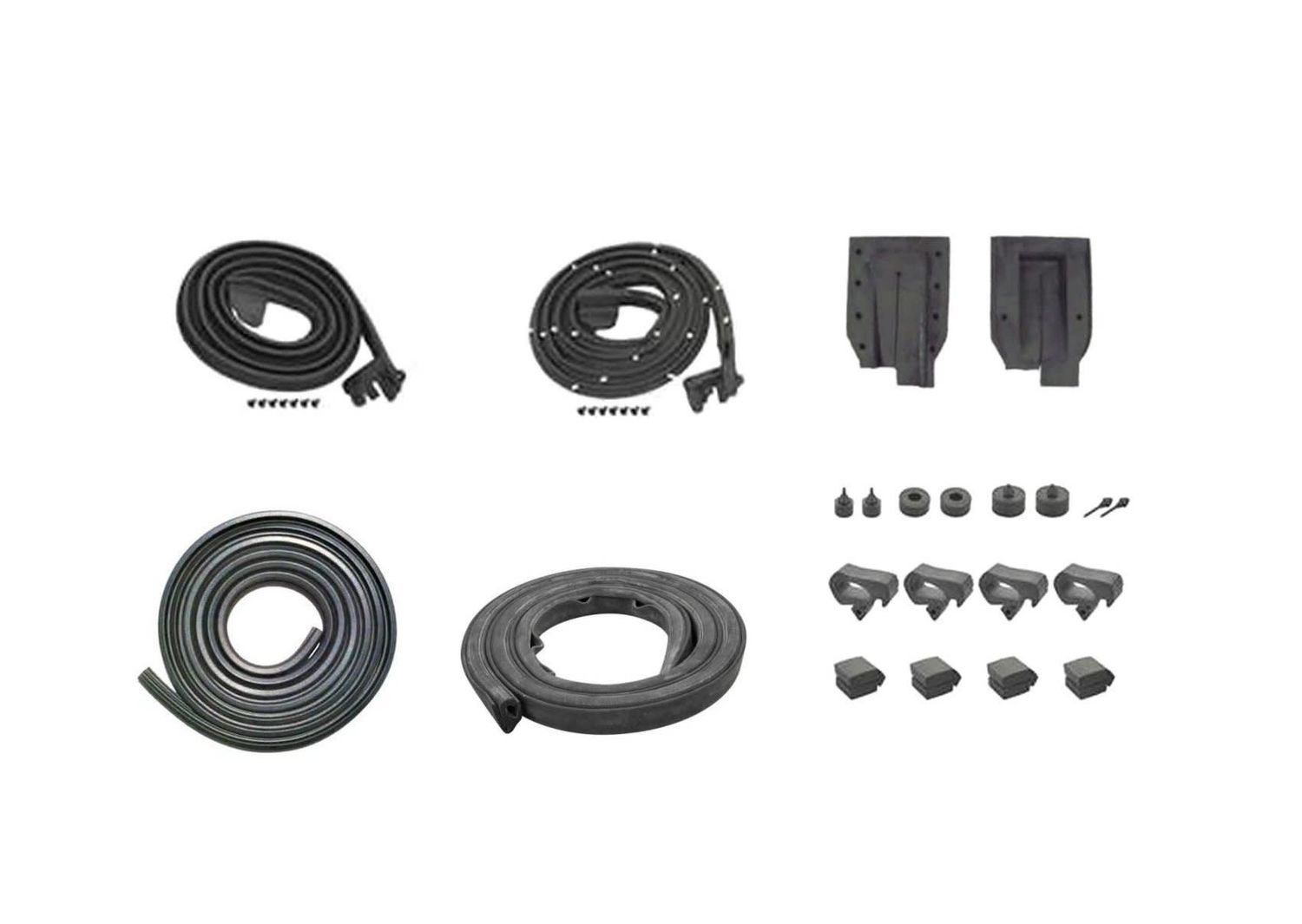 1966-67 Chevelle Convertible Weatherstrip Kit w/o Windowfelt