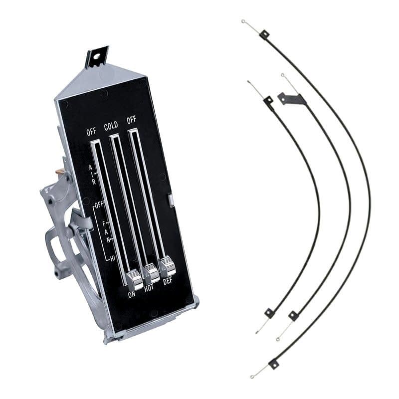 1969 Camaro / 1969-74 Nova Heater Control Assembly; without AC; with Cables