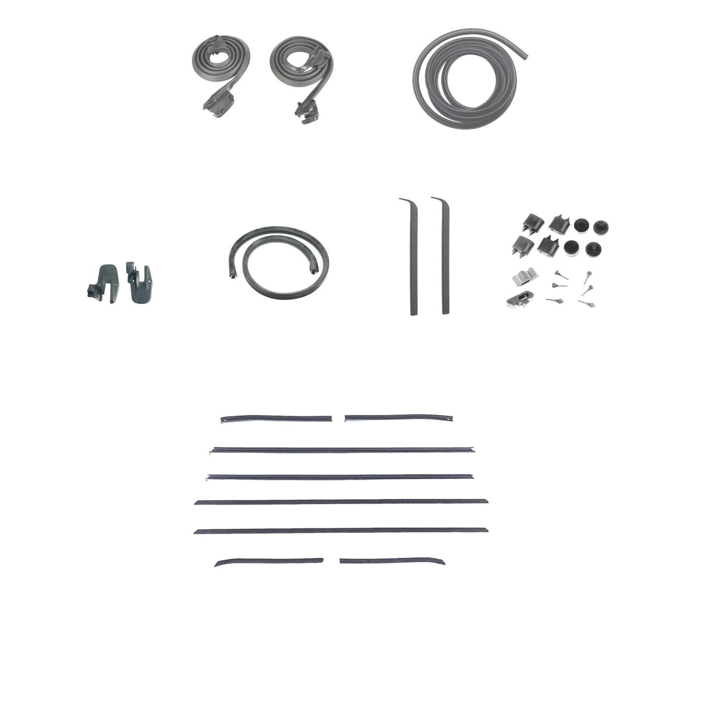 1967 Camaro Weatherstrip Kit Conv 8Pc Original OE Style Felts