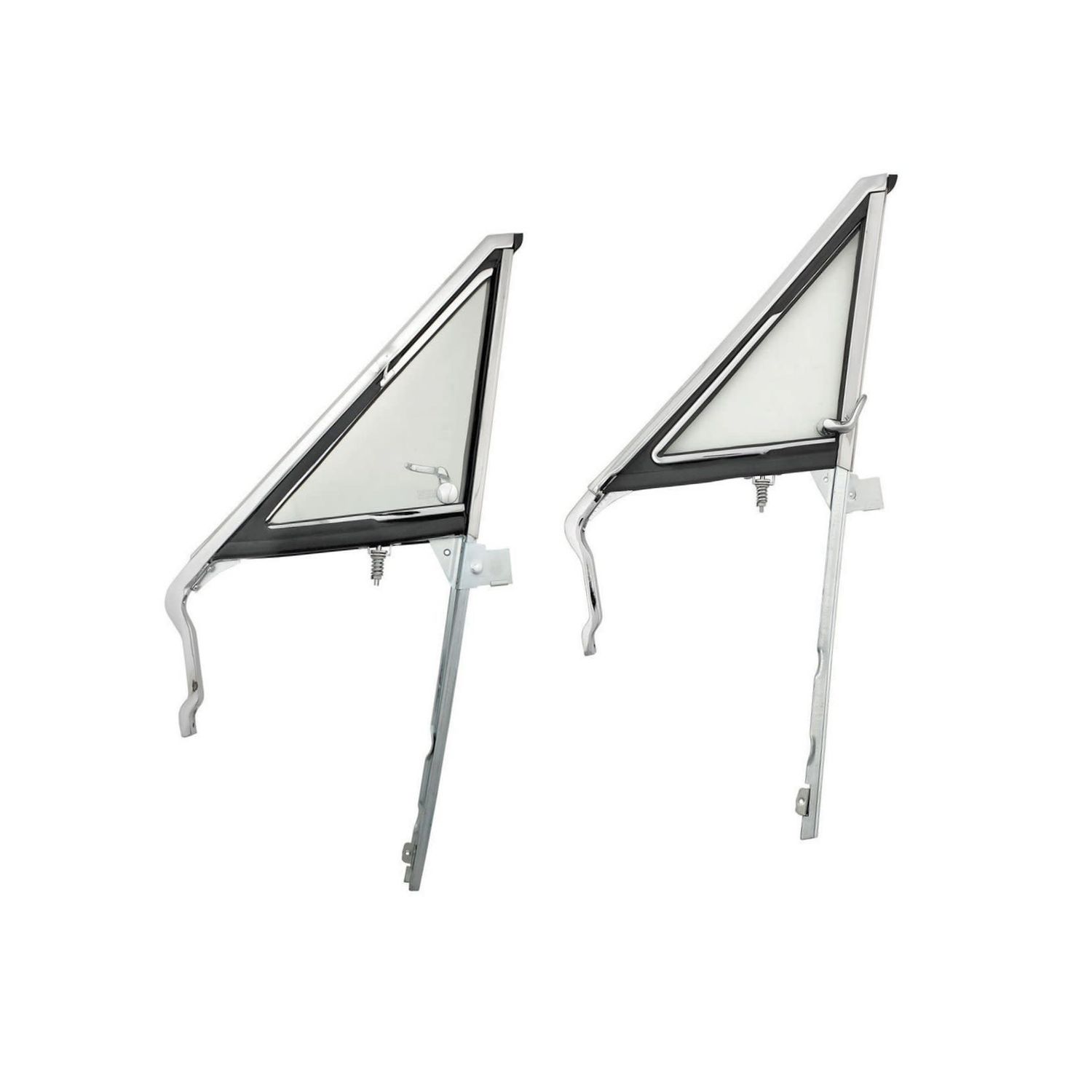 1966-67 Chevelle Hardtop/Convertible Clear Vent Glass Assemblies Pair