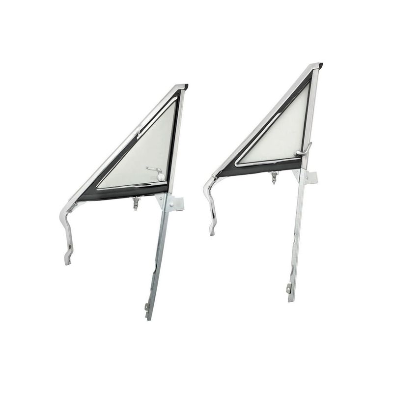 1966-67 Chevelle Hardtop/Convertible Clear Vent Glass Assemblies Pair