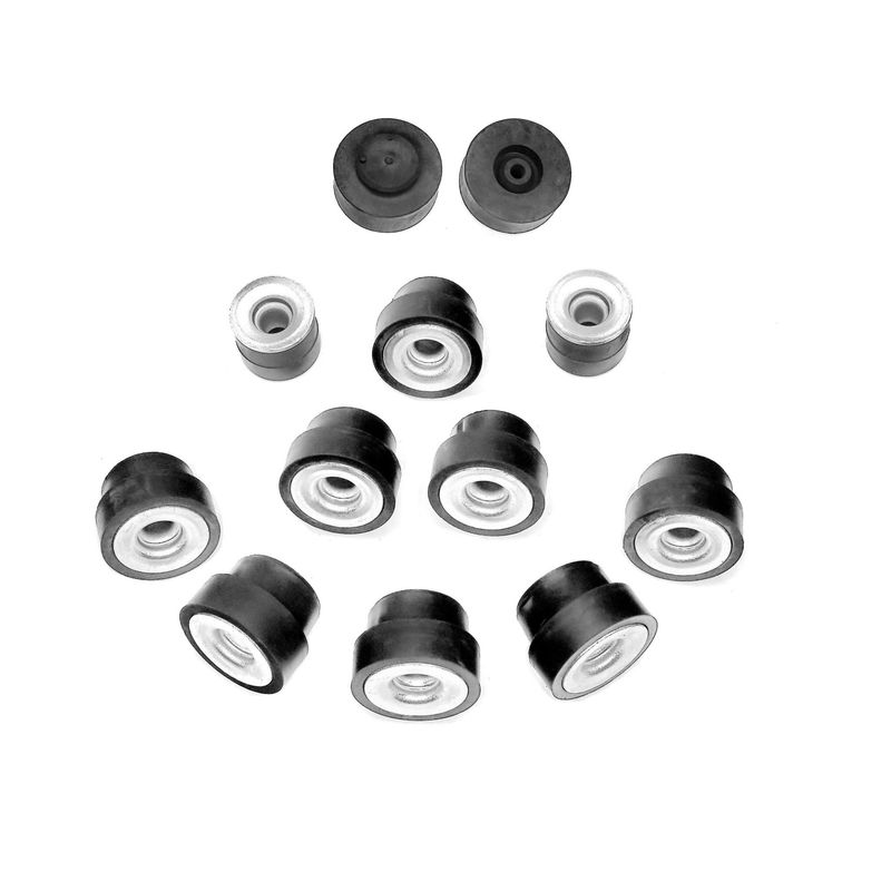 1968-72 Chevelle Hardtop Radiator &amp; Body Bushing 12-Piece Kit -Coupe