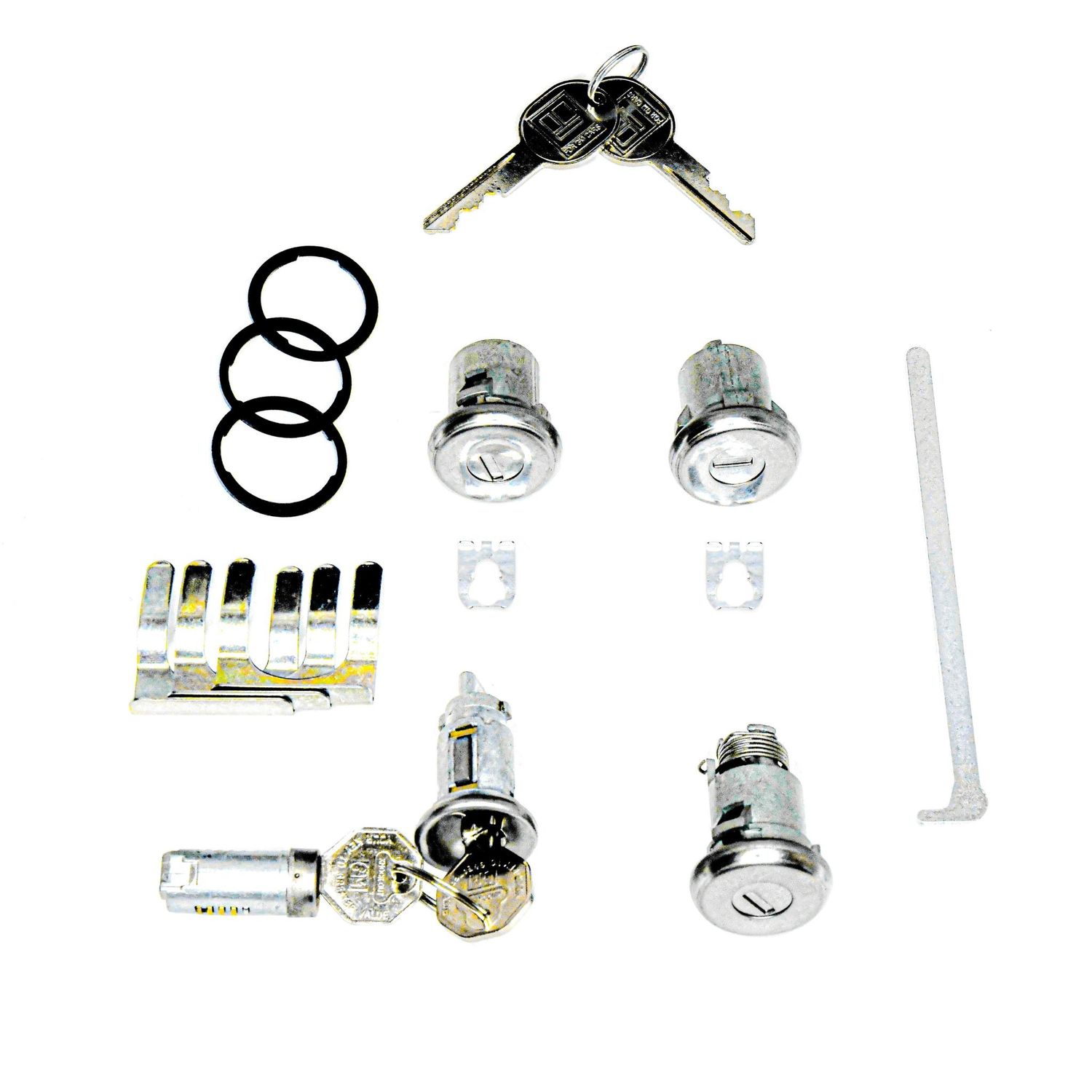 1967 Chevelle Door, Ignition, Trunk, Glove Box Lock &amp; (2) GM Octagon Keys