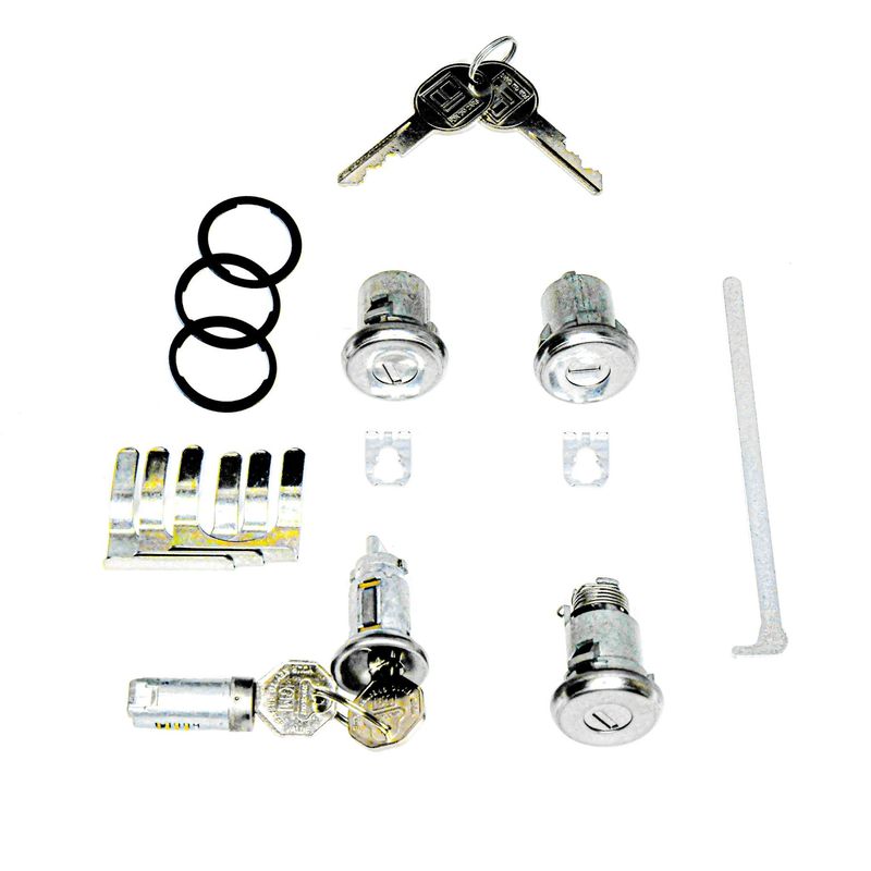 1967 Chevelle Door, Ignition, Trunk, Glove Box Lock &amp; (2) GM Octagon Keys