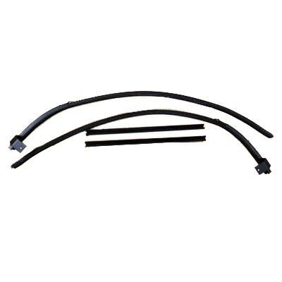 1966-67 Chevelle 2-Dr Sedan Quarter Glass Run Channel Beaded Non Functional