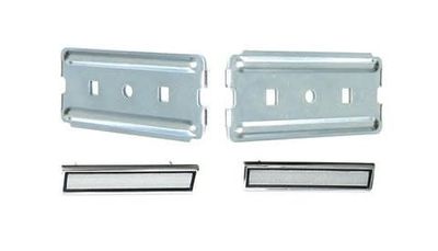 1966 Chevelle Seat Cover Medallions w/ Retainer Plates - Pair
