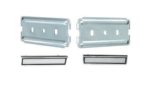 1966 Chevelle Seat Cover Medallions w/ Retainer Plates - Pair