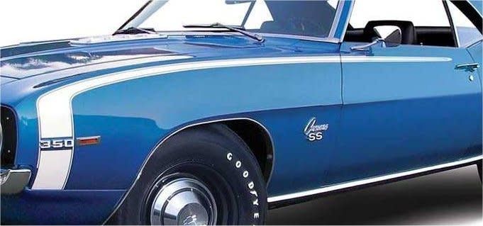 1969 Camaro Vinyl Hockey Stripe - White