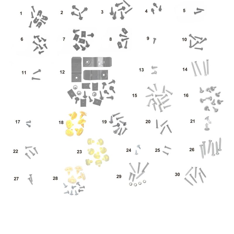 1974-77 Camaro Firebird Interior Screw Kit w/ 174 Pieces