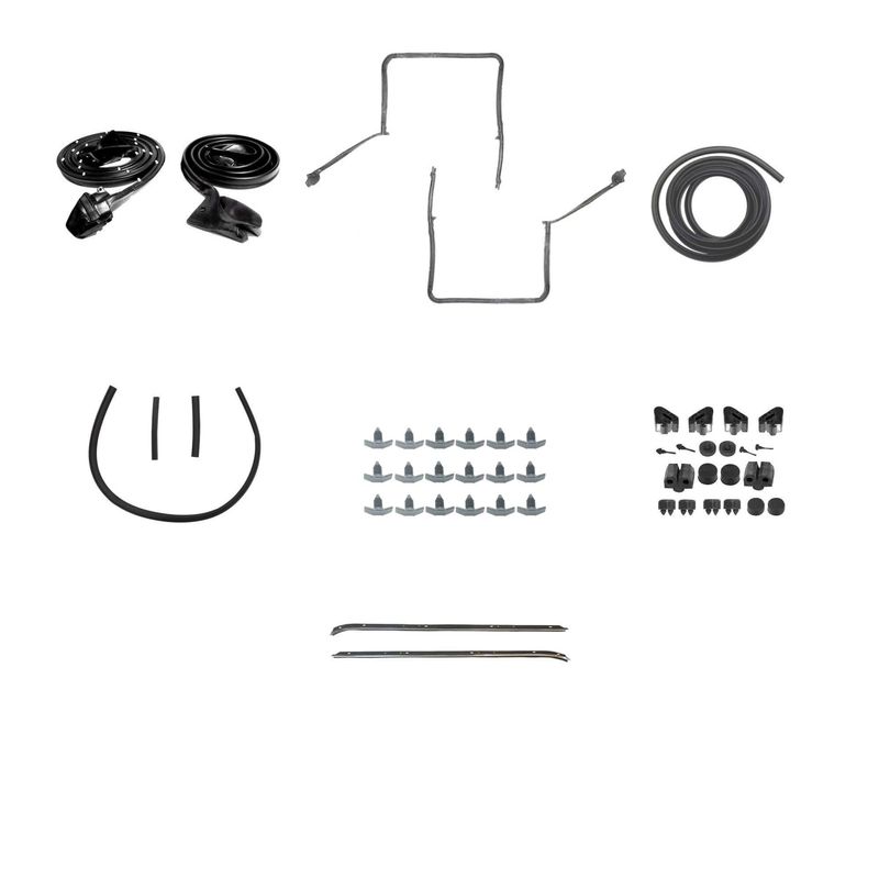 1978-81 Camaro  Weatherstrip Kit w/ T-tops 2-Piece Felts w/o Chrome Bead