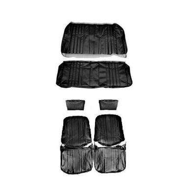 1969 Chevelle Front Bucket &amp; Rear Seat Cover Set - Black
