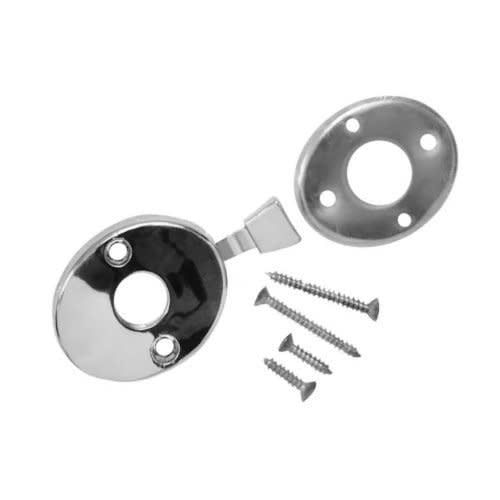 1968-72 Chevelle Headrest Button and Chrome Base w/ Screws