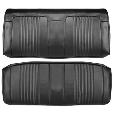 1971-72 Chevelle Rear Convertible Seat Upholstery - Black