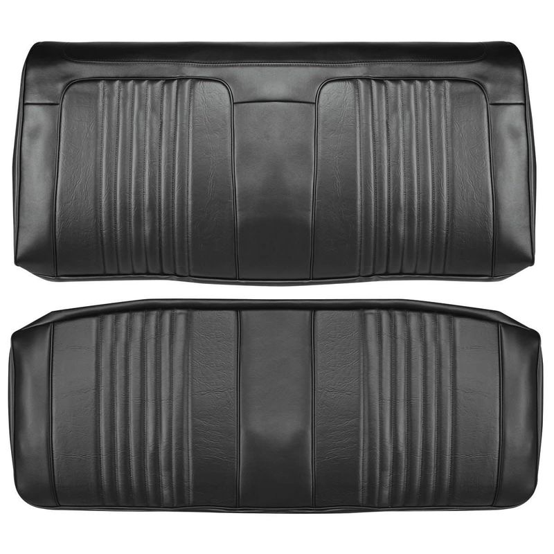 1971-72 Chevelle Rear Convertible Seat Upholstery - Black