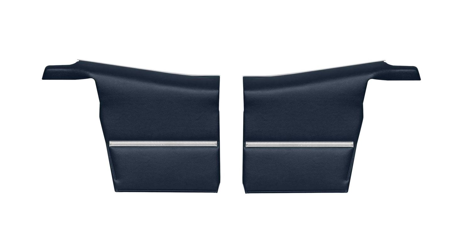 1968-69 Camaro Convertible Pre-Assembled Deluxe Rear Side Panels - Pair - Black