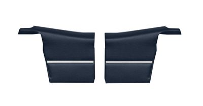1968-69 Camaro Convertible Pre-Assembled Deluxe Rear Side Panels - Pair - Black