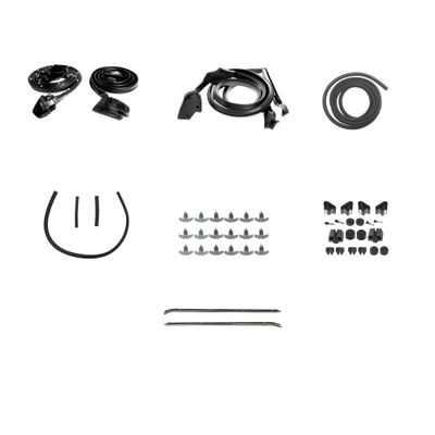 1970-81 Camaro Weatherstrip Kit w/o T-top 2-Piece Felts w/o Chrome Bead