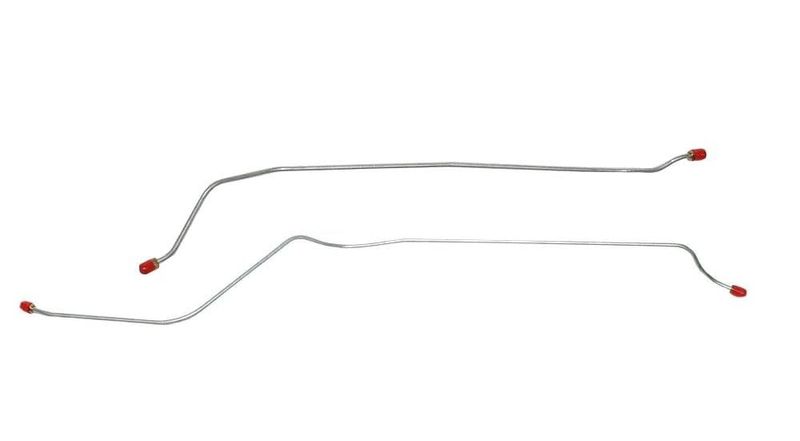 1966-67 Chevy II Nova 2-Pc Rear Axle Brake Lines - OE Steel