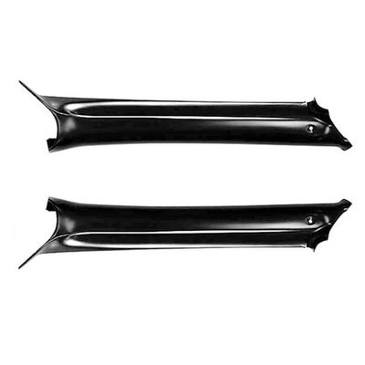 1968-72 Chevelle Conv Pillar Post Moldings - Pair - Black