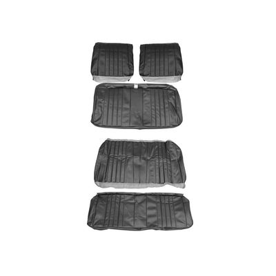 1968 Chevelle Convertible Front &amp; Rear Seat Covers -Black