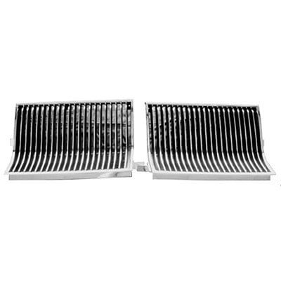 1986 Cutlass Supreme Grille Set, Chrome; Painted Black - LH /RH Pair