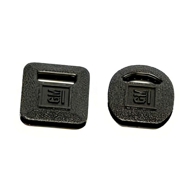 Square &amp; Round Key Covers - Black 1967-81 Camaro/Chevelle/Chevy Truck
