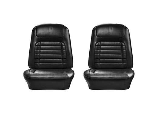 1968 Camaro Deluxe Front Bucket Seat Cover - Black