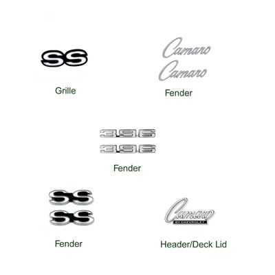 1968 Camaro &quot;RS-SS&quot; Emblem Kit